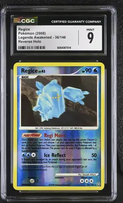 CGC 9 Regice 36/146 Reverse Holo Legends Awakened Pokemon Card - Image 1