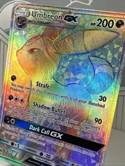 Umbreon GX 154/149 Rainbow Rare 2017 Sun and Moon Pokemon TCG Card NM Near Mint - Image 2