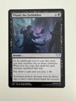 Plumb the Forbidden MTG Magic the Gathering Card NM Near Mint STX - Image 1