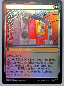 Blaster, Combat DJ - Foil - 8 - Transformers (BOT) MTG - Image 2