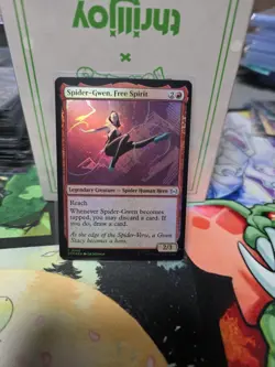 NM Foil Spider-Gwen, Free Spirit, MTG, Marvel's Spider-Man, Magic, 90 - Image 1