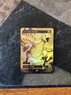 MTG - Traveling Chocobo -Foil - Boarderless - Textless - Altered - Read - VIDEO! - Image 3