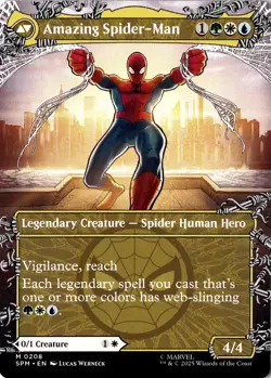 NM/M - Peter Parker (0208) BORDERLESS - Magic the Gathering Marvel's Spider-Man - Image 2