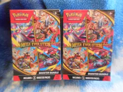 NEW Lot of (2) Pokemon Mega Evolution Booster Bundle 12 Packs IN HAND SEALED! - Image 1