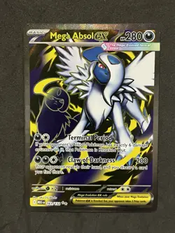 Mega Absol ex Full Art Ultra Rare 161/132 Pokemon Mega Evolution English - Image 1