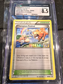 2013 Pokemon BW Black Star Promo World Champions Festival #BW95 CGC 8.5 NM-MT+ - Image 1