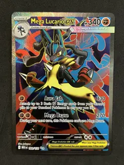 Mega Lucario ex Full Art Ultra Rare 160/132 Pokemon Mega Evolution English - Image 1