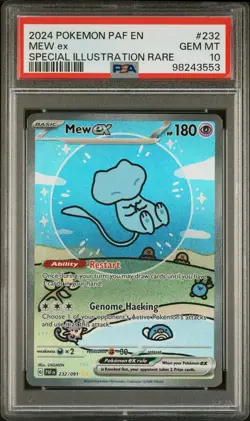 Mew Ex #232 Bubble Mew 2024 Pokemon Paldean Fates SIR - PSA 10 - Image 1