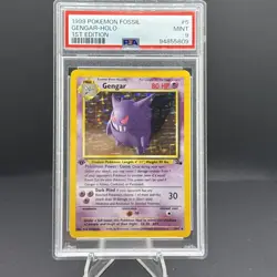 1999 POKEMON FOSSIL 1ST ED #5 GENGAR-HOLO PSA 9 - Image 1