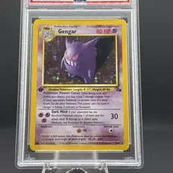 1999 POKEMON FOSSIL 1ST ED #5 GENGAR-HOLO PSA 9 - Image 2