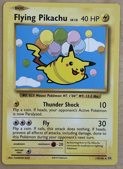 Flying Pikachu 110/108 Pokemon TCG XY Evolutions Secret Rare NM - Image 1