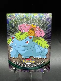 Venusaur #03 - Topps Chrome Pokemon Topps Chrome Series 1 - Image 1