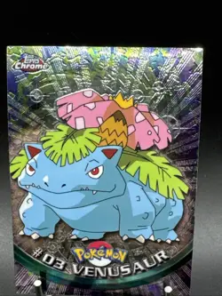 Venusaur #03 - Topps Chrome Pokemon Topps Chrome Series 1 - Image 2