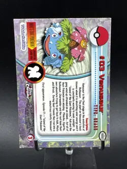 Venusaur #03 - Topps Chrome Pokemon Topps Chrome Series 1 - Image 4