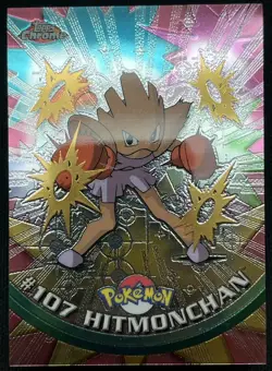 Pokemon Hitmonchan #107 Chrome Topps TV Animation Edition Series 2 Foil - Image 1