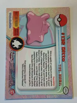 2000 Topps Chrome Pokemon Series 2 #132 Ditto FREE COMBINED SHIPPING - Image 2