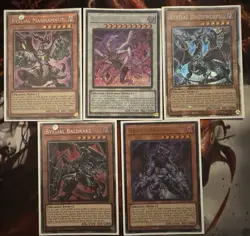 Yugioh Trading Cards, Starlight Rare Bystial Magnamhut, Druiswurm & Baldrake - Image 1