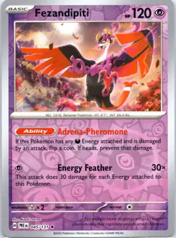Pokemon Card Fezandipity 045/131 Prismatic Evolutions Reverse Holo NM - Image 1