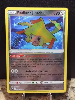 Radiant Alakazam 059/195 Radiant Jirachi 120/195 Silver Tempest Pokemon Cards - Image 5