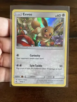 Eevee 48/68 - Pokemon TCG Holo Rare Hidden Fates Rare Card - Near Mint! - Image 1
