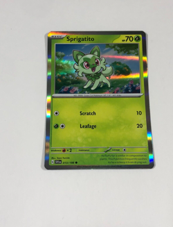 Pokemon Card Scarlet & Violet Holographic Sprigatito 013/198 NM - Image 1