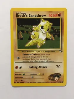 Pokemon Card Gym Heroes Brock's Sandshrew 71/132 Near Mint - Image 1