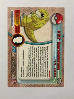 Pokemon Card Blue Label Topps TV Animation #27 Sandshrew Near Mint - Image 2