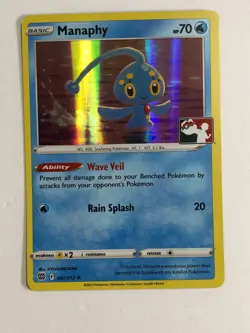 Pokemon Card Brilliant Stars Prize Pack Holographic Manaphy 041/172 NM - Image 1