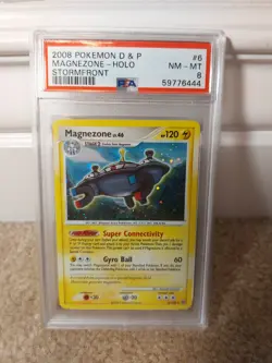 PSA 8 NM-MT 2008 POKEMON D & P STORMFRONT SET MAGNEZONE HOLO CARD 6/100 - Image 1