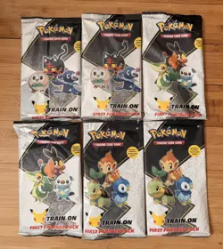 6x Pokemon First Partner Pack 3 Jumbo Cards 2 Booster Packs (12 total) - Image 1