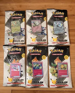 6x Pokemon First Partner Pack 3 Jumbo Cards 2 Booster Packs (12 total) - Image 2