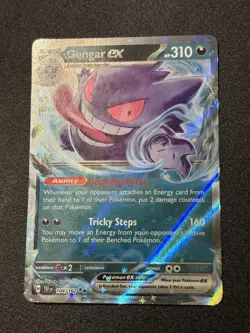 Gengar ex 104/162 Holo Double Rare Temporal Forces Pokemon Card 2024 NM TCG - Image 1