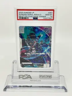 PSA 10 Gundam Card NewType Challenge Winner Promo GD01-067 Gundam Aerial Rebuild - Image 3