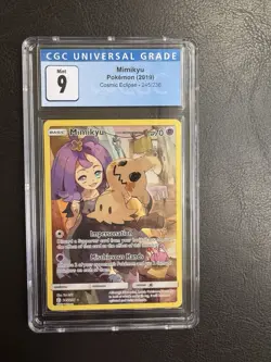 CGC 9 MINT Mimikyu 245/236 Cosmic Eclipse SECRET RARE Pokemon Card - Image 1