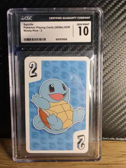 Squirtle Pokemon Playing Cards (KOR) CGC Graded 10 - Image 1