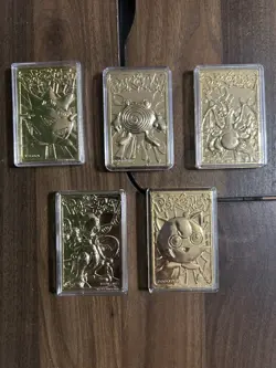 Pokemon 23k Burger King Gold Plated Trading Card Set with poke balls Lot Of 6 - Image 2
