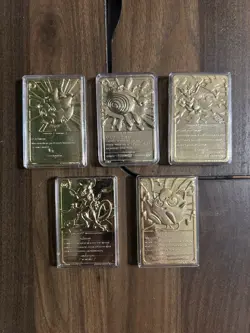 Pokemon 23k Burger King Gold Plated Trading Card Set with poke balls Lot Of 6 - Image 3
