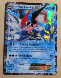 Pokemon TCG Ash-Greninja EX XY Black Star Promo XY133 Holo Card TCG Regular Size - Image 1