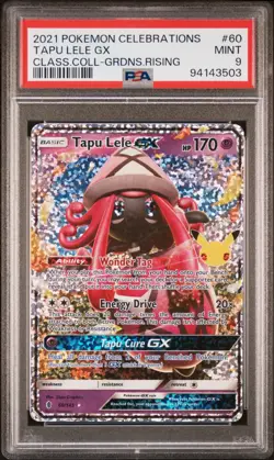 Tapu Lele GX - PSA 9 - 60/145 - Celebrations Classic - Graded Pokemon Card - Image 1