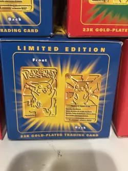 Pokemon 23k Gold Plated Cards Lot Of 9 SEALED Burger King 1999 read description - Image 4