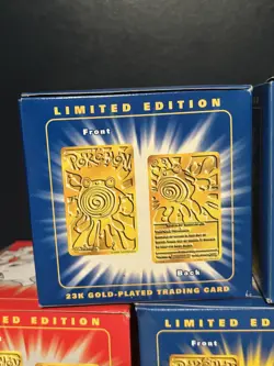 Pokemon 23k Gold Plated Cards Lot Of 9 SEALED Burger King 1999 read description - Image 5