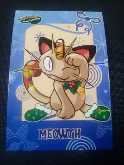 Pokemon 2024 Card Database Christmas Meowth #3 Cracked Ice Holo Peru US Seller - Image 1