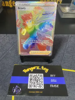 Pokemon Card - Brawly Chilling Reign 212/198 Secret Rare Full Art Rainbow Holo - Image 1