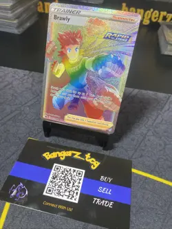 Pokemon Card - Brawly Chilling Reign 212/198 Secret Rare Full Art Rainbow Holo - Image 2