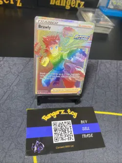 Pokemon Card - Brawly Chilling Reign 212/198 Secret Rare Full Art Rainbow Holo - Image 3