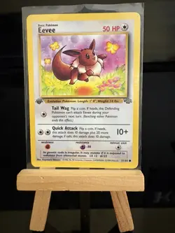 EEVEE - 51/64 Jungle 1st Edition LP - Regular Common - Pokemon TCG Card - Image 1