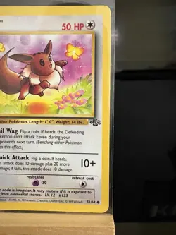 EEVEE - 51/64 Jungle 1st Edition LP - Regular Common - Pokemon TCG Card - Image 3
