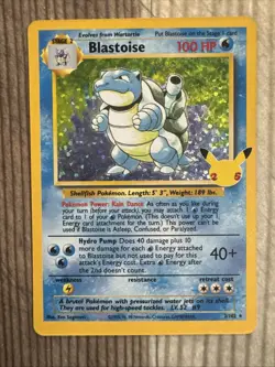 Blastoise - 2/102 - Holo Rare 25th Celebrations Classic - TCG Pokemon Card - NM - Image 1