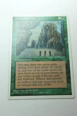 MTG Sylvan Library x1- -Fourth Edition-Lightly Played - Image 1
