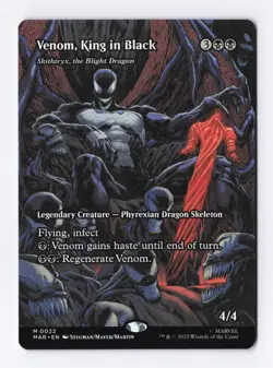 Venom, King in Black (Borderless) MTG Marvel's Spider-Man Eternal-Legal (MAR) - Image 1